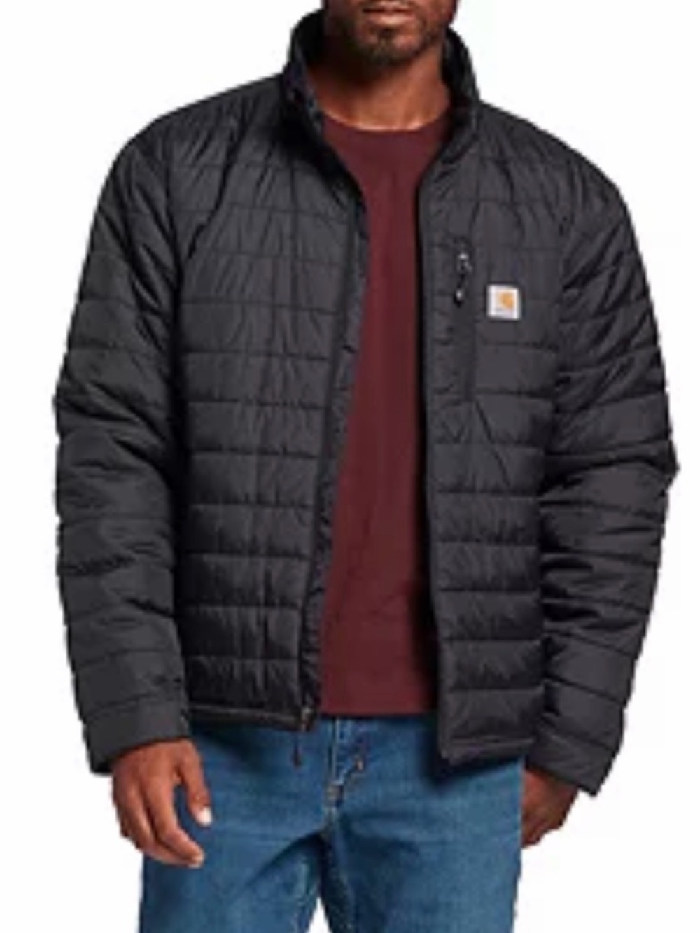Carhartt Gilliam Rain Defender Men’s Black Quilted Puffer Jacket - Picture 4 of 13